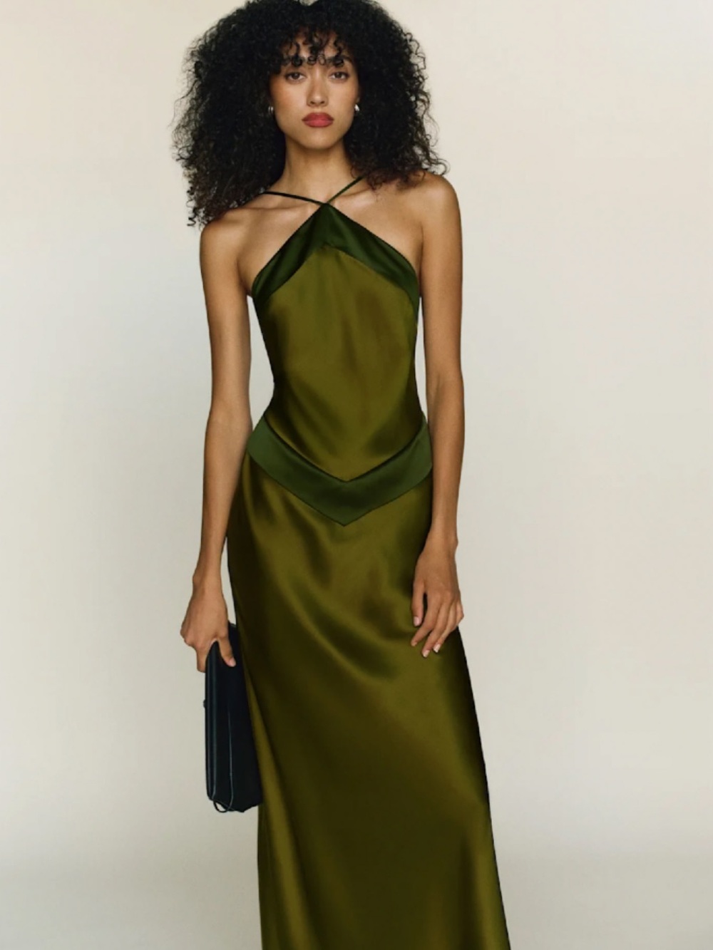 Reformation Jillian Silk Dress - Pear